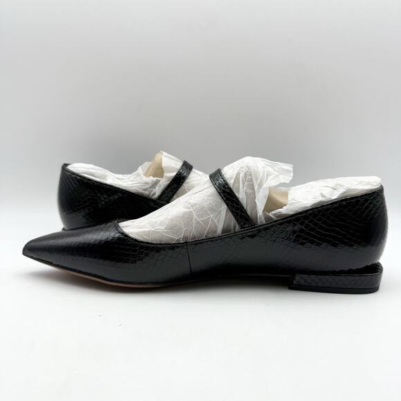 Franco Sarto Womens Nalin Mary Jane Flats US 8 M EU 38.5 Black Snake Print NIB - Picture 7 of 12